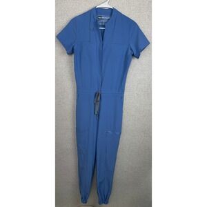 MedGear Scrub Jumpsuit — Size XS — Ceil Blue 8-Pocket Coverall